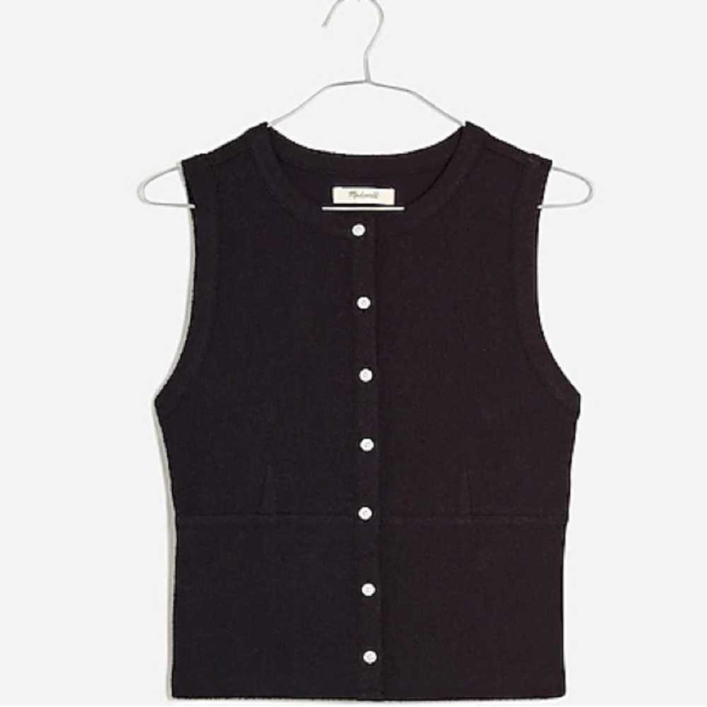 Madewell (2024) Split-Crewneck Cardigan Tank size Sm